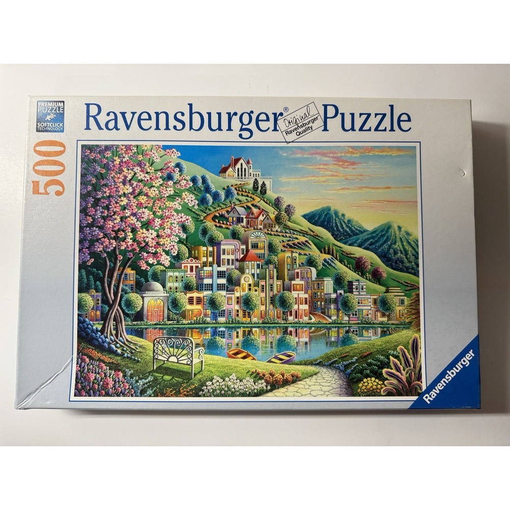 Ravensburger Colorful Hillside Village Puzzle 500 Pieces #147984 2018